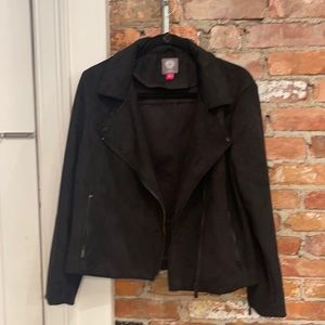 Vince Camuto women’s size L black faux suede jacket